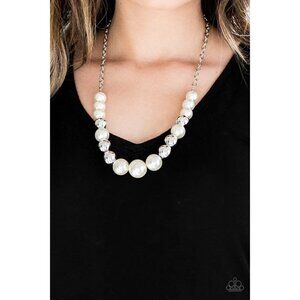 Take Note White Necklace